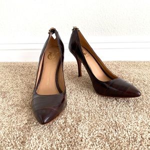 Vince Camuto Burgundy Leather Heels